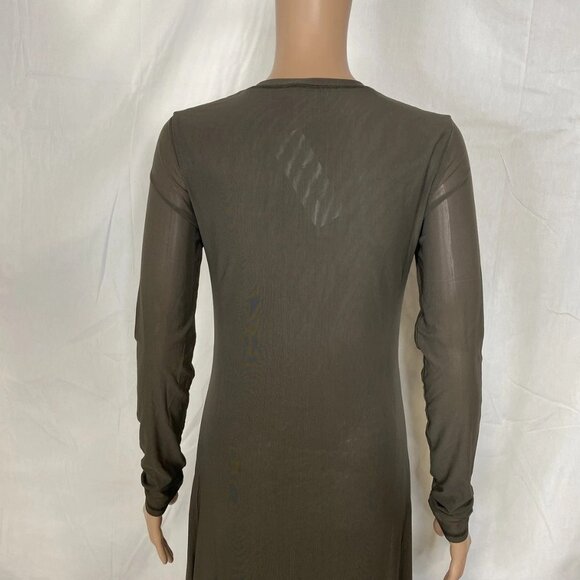 NEW SAMSOE SAMSOE Women’s Saandreas Mesh Long Sleeve Dress Turkish Coffee Size S - Picture 6 of 14